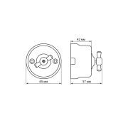 Выключатель фарфоровый поворотный перекрёстный с ручкой (бантик) 10А сл. кость «Болонь» TDM