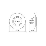 Розетка скрытой установки фарфоровая 2П 10А 250В сл. кость «Болонь» TDM