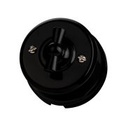 Выключатель поворотный 2-кл. с ручкой (бантик) 10А черный «Виви» TDM