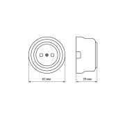 Розетка 2П 10А 250В коричневая «Виви» TDM