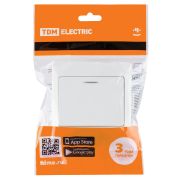 Выключатель 1 кл. с подсветкой 10А белый «Ильмень» TDM