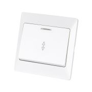 Выключатель 1 кл. на 2 направления с подсветкой 10А белый «Ильмень»   TDM