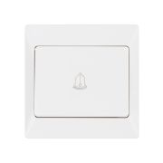 Кнопка для звонка белая «Ильмень» TDM