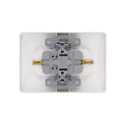 Розетка двойная 2П+З 16А 250В белая «Ильмень» TDM