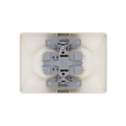 Розетка двойная 2П с защ. шт. 10А 250В сл. кость «Ильмень» TDM