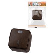 Переключатель на 2 направления 1-кл. открытой установки с подсветкой IP20 10А, венге «Дача» Народная