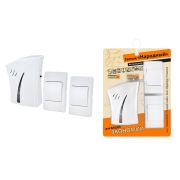 Звонок беспроводной на батарейках «народный» ЗББ-Н-12/1-32М (32 мелодии, кнопка IP30, 2х1,5В АА, 2 кнопки, открытый код)