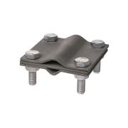 Зажим соединительный 4-х болтовой штырь-полоса/прут, штырь Ø16 - полоса 40х4/прут Ø6-16 мм, термодиффузия (упак. 1 шт.) TDM