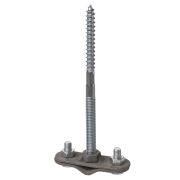 Держатель фасадный для прута Ø6-10 мм длина 160 мм, дюбель, стальной зажим, термодиффузия (упак. 1 шт.) TDM