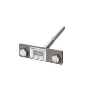 Держатель фасадный для полосы шириной 25-50 мм длина 160 мм с дюбелем, стальной зажим (упак. 1 шт.) TDM