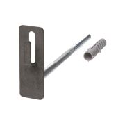 Держатель фасадный для прута Ø8-10 мм длина 120 мм с дюбелем, стальной крюк (упак.1 шт.) TDM