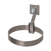 Держатель хомут Ø10-100 мм нержавеющая сталь, с выносом для прута Ø6-10 мм, стальной зажим (упак.1 шт.) TDM