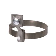 Держатель хомут Ø10-160 мм нержавеющая сталь, с выносом для прута Ø6-10 мм, стальной зажим (упак. 1 шт.) TDM