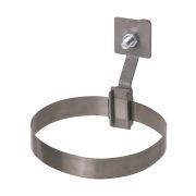 Держатель хомут Ø10-200 мм нержавеющая сталь, с выносом для прута Ø6-10 мм, стальной зажим (упак. 1 шт.) TDM