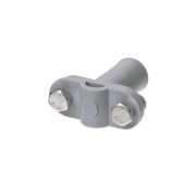 Держатель для гориз. и верт. поверхностей полимерный 2-х болтовой высота 45 мм, для прута Ø6-10 мм (упак. 1 шт.) TDM