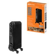 Масляный обогреватель МО-9К, чёрный, 2000 Вт, 9 сек, рег. мощ. (800/1200/2000 Вт), термостат, TDM