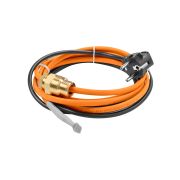 Нагревательный саморегулирующийся кабель «Стоплёд» НСК6-В с вилкой, в трубу (6м/60Вт) TDM