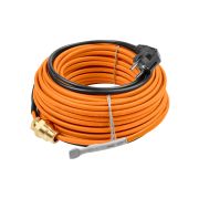 Нагревательный саморегулирующийся кабель «Стоплёд» НСК15-В с вилкой, в трубу (15м/150Вт) TDM