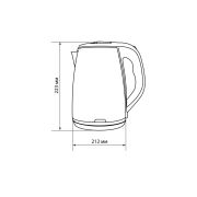 Электрический чайник «Ника», нержавеющая сталь / пластик, 1,8 л, 1800 Вт, белый, TDM