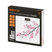 Весы электронные напольные «Сакура», стекло, деление 0,01 кг, макс. 180 кг, 28х28 см, TDM