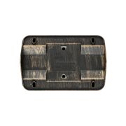 Розетка угловая двойная 2П открытой установки с з/ш IP20 250В 10А бронза «Ладога» TDM