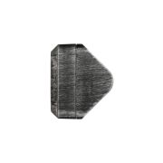 Розетка угловая двойная 2П+3 открытой установки с з/ш IP20 250В 16А серебро «Ладога» TDM