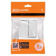 Выключатель 2-кл. открытой установки IP54 10А белый «Вуокса» TDM