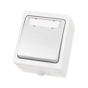 Кнопка звонковая с полем для надписи IP54 6A белая «Вуокса» TDM