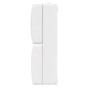 Розетка двойная 2П+З (вертикальная) открытой установки IP54 16А белая «Вуокса» TDM