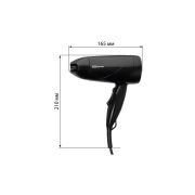 Фен «Сатурн 2», 1600 Вт, 2 режима работы, режим хол. воздух, насадка-концентратор, черный, TDM