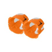 Установочная коробка СП D73х65 мм, 2-х компон., саморезы, пл. лапки, IP30, оранж., инд. штрихкод TDM