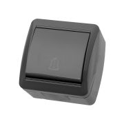 Кнопка звонковая открытой установки IP44 6А серая «Селигер» TDM