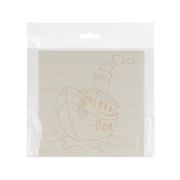 Доска для выжигания, Кораблик, 150х150 мм, 1 шт., пакет, TDM