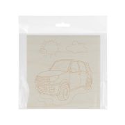 Доска для выжигания, Автомобиль, 150х150 мм, 1 шт., пакет, TDM