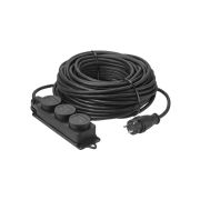 Удлинитель-шнур силовой каучук, КГ, IP44, 3 гнезда с/з, 4000 Вт, 30 м Народный У1-33264