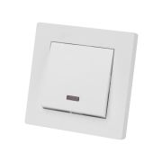 Выключатель 1 кл. с подсветкой 10А белый «Сенеж» TDM
