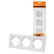 Рамка 3-х постовая белая «Сенеж» TDM