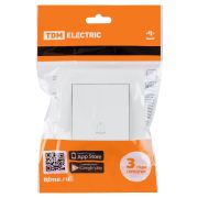 Кнопка звонка 6А белая «Сенеж» TDM