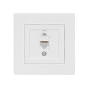 Розетка компьютерная RJ45 белая «Сенеж» TDM