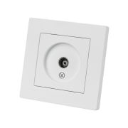 Розетка телевизионная простая (0-2400МГц, «мама») белая «Сенеж» TDM