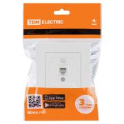 Розетка телефонная RJ11 белая «Сенеж» TDM