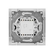 Выключатель 2-х кл. 10А серебр. металлик «Сенеж» TDM