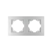 Рамка 2-х постовая серебр. металлик «Сенеж» TDM