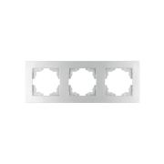 Рамка 3-х постовая серебр. металлик «Сенеж» TDM