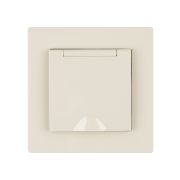 Розетка 2П+З 16А 250В IP44 с защ. шт. с крышкой сл. кость «Сенеж» TDM