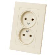 Розетка двойная 2П 10А 250В сл. кость «Сенеж» TDM
