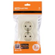 Розетка двойная 2П+З 16А 250В с защ. шт. сл. кость «Сенеж» TDM