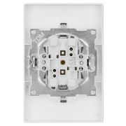 Розетка двойная 2П+З 16А 250В серебр. металлик «Сенеж» TDM