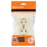 Розетка двойная 2П+З 16А 250В сл. кость «Сенеж» TDM