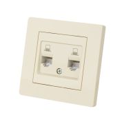 Розетка компьютерная двойная RJ45 сл. кость «Сенеж» TDM